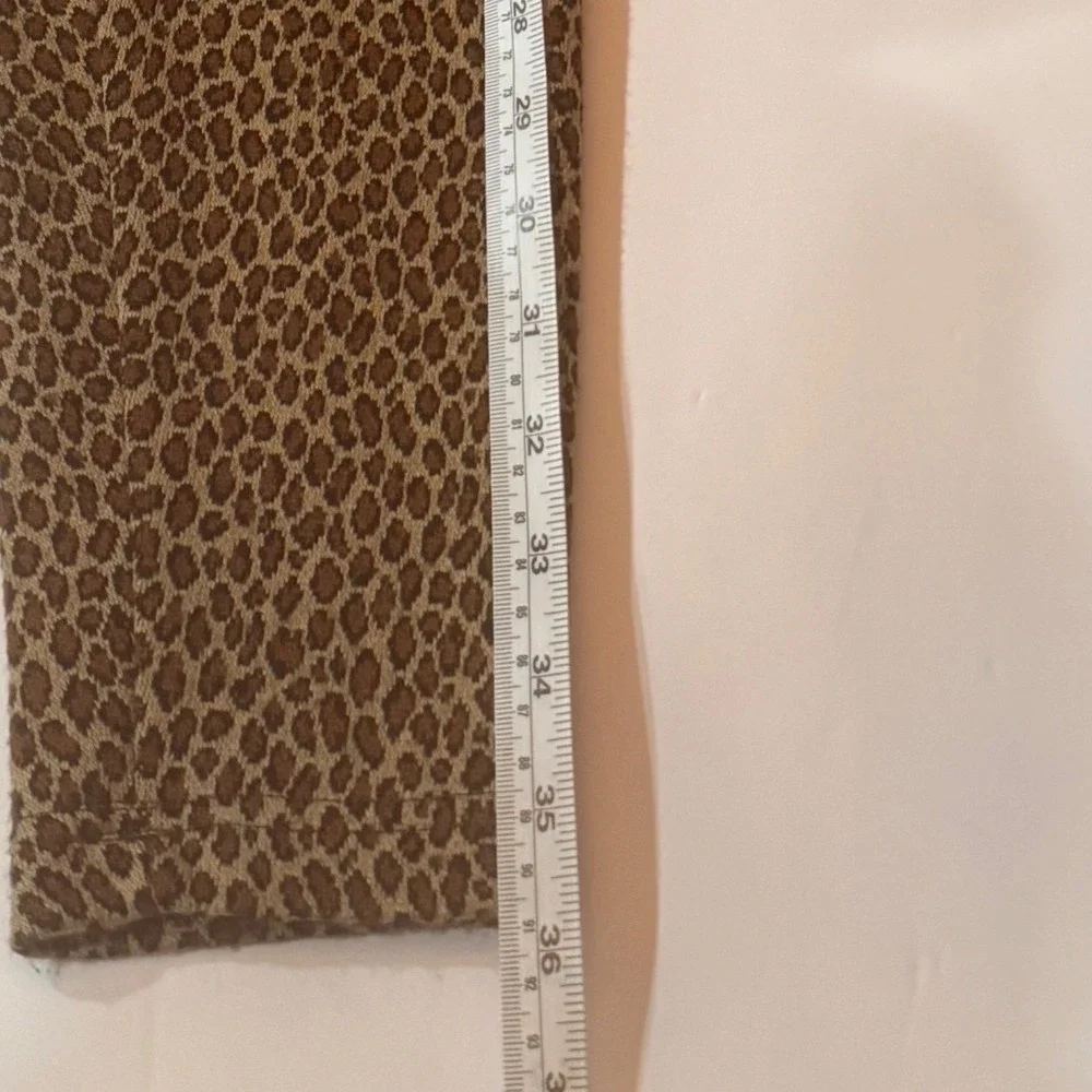 Vintage Blair Leopard Print Stretch‎ Pants Womens Large 80s 90s USA Made